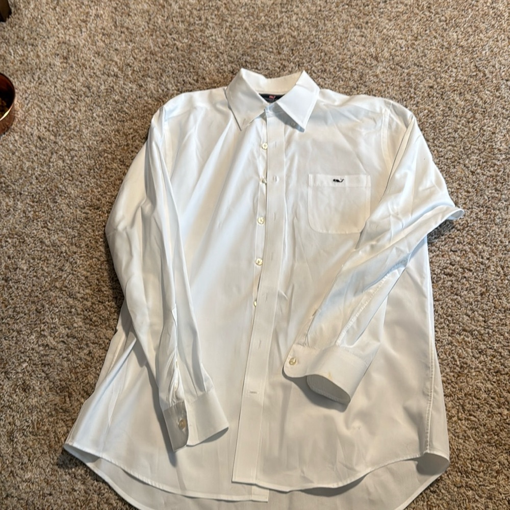 Vineyard Vines White Dress Shirt size Large
